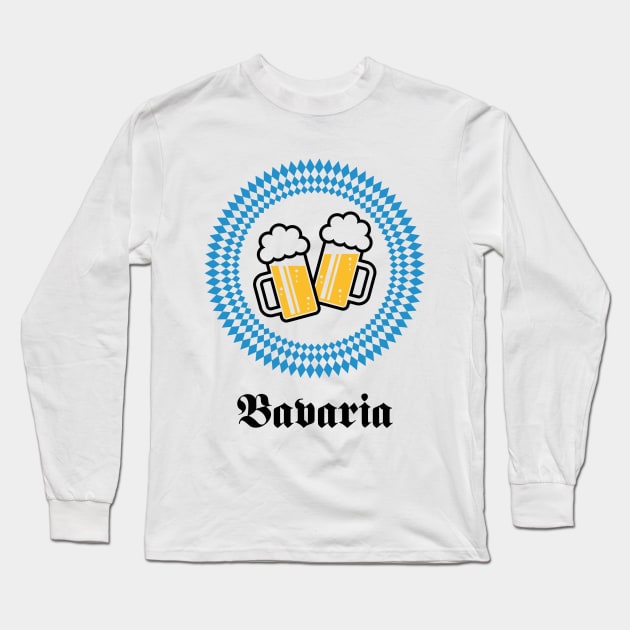 BAVARIA 2 BEER (MUNICH GERMANY) Long Sleeve T-Shirt by MrFaulbaum